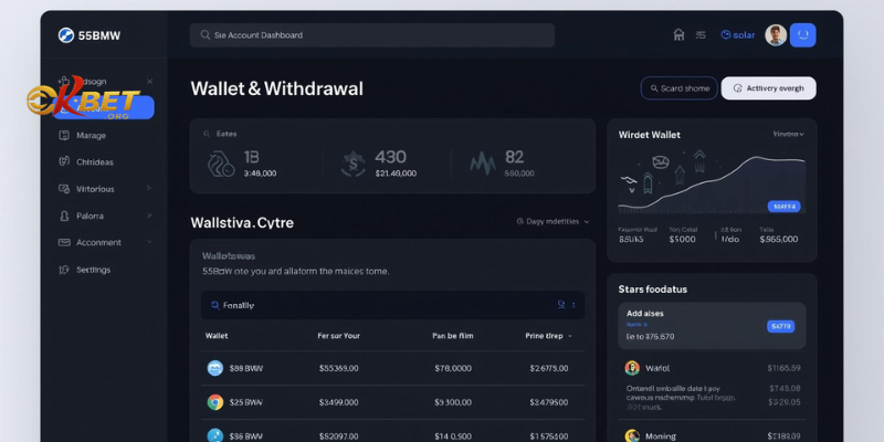 Account dashboard showing the wallet and withdrawal section